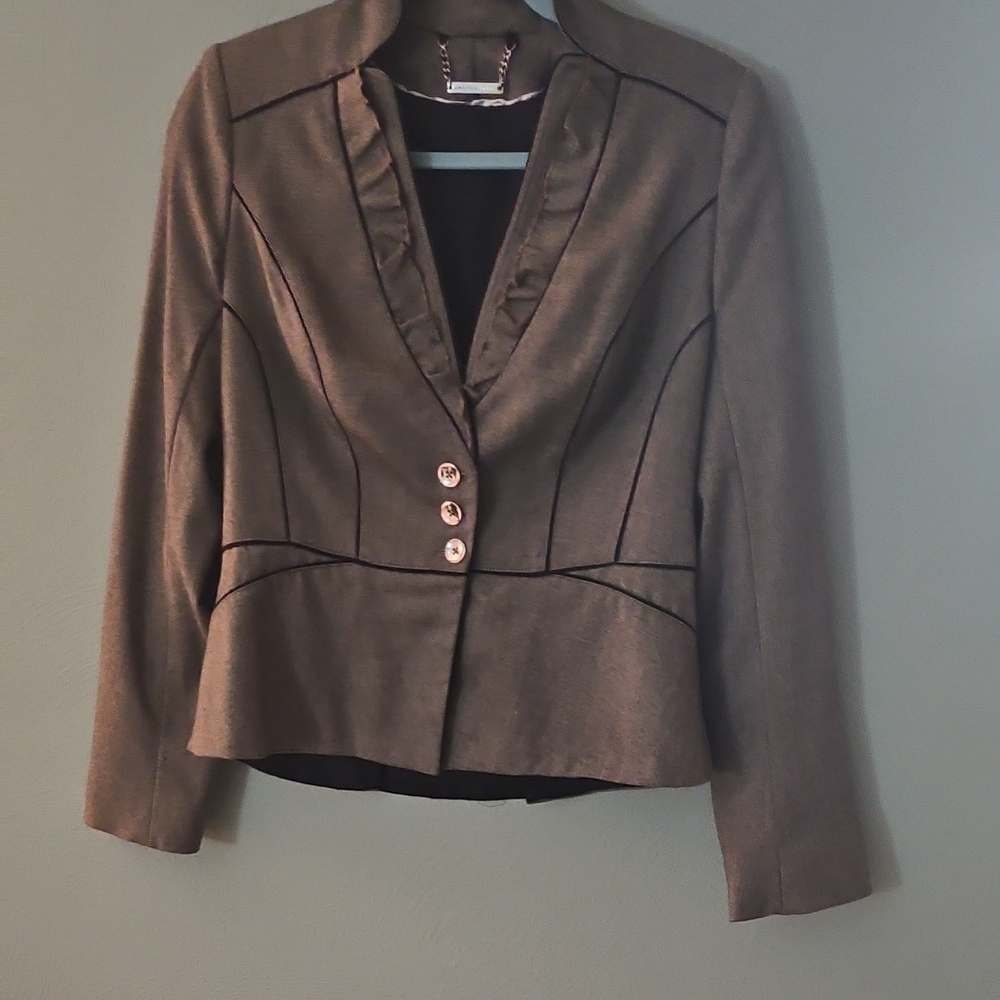 Chic Grey White House Black Market Women's Blazer